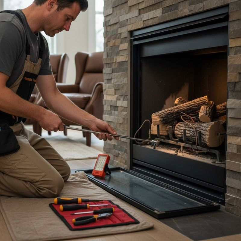 Gas Fireplace Repair detail